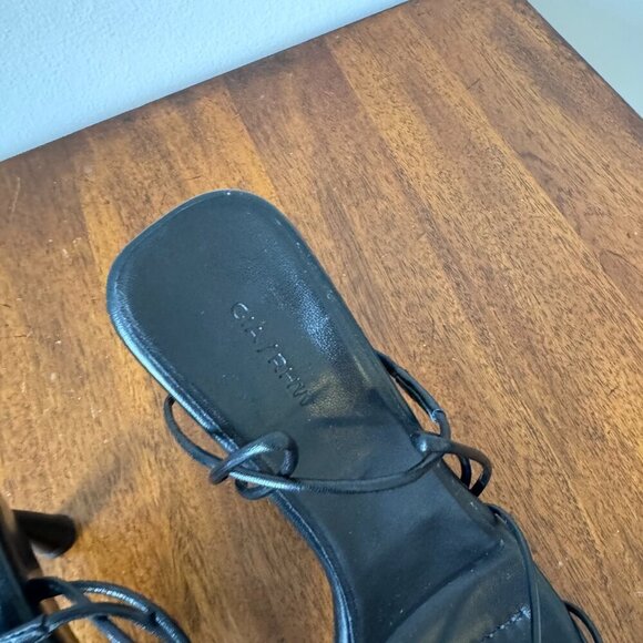 Gia Borghini Strappy Leather Wedge Sandal - Picture 9 of 11